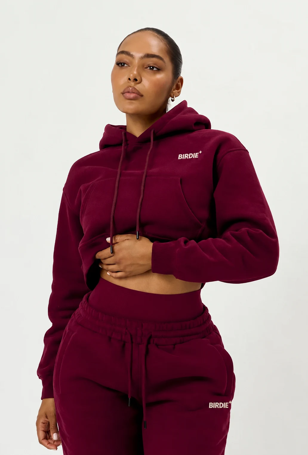 Berry cropped hoodie reference